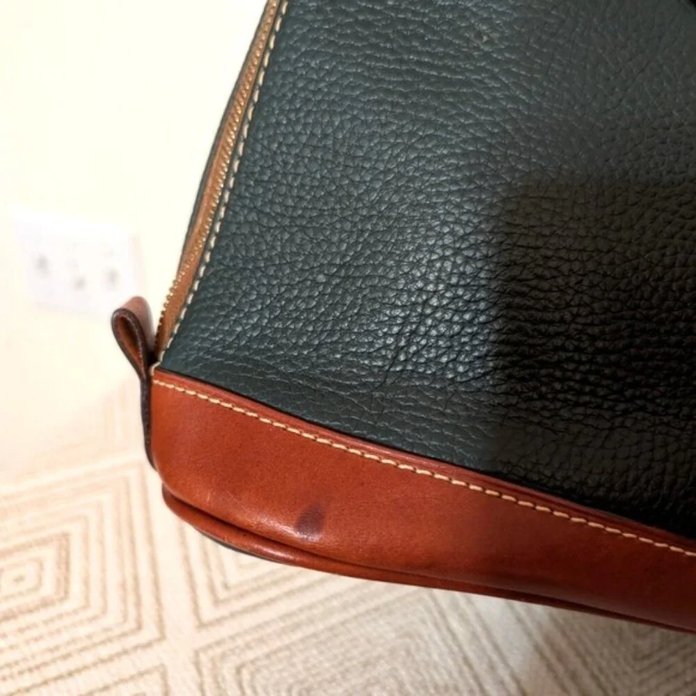 Dooney & Bourke Pebble Grain Leather‎ Zip Zip Satchel Green
